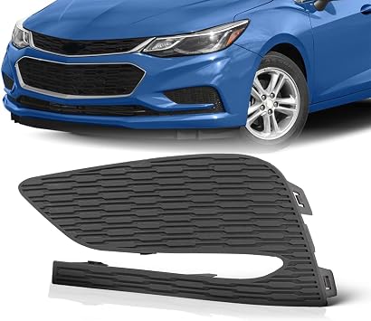 Left Driver Side Fog Light Cover Fog Lamp Bezel Compatible with 2016-2018 Chevrolet Cruze, Replace 84095930 84095931