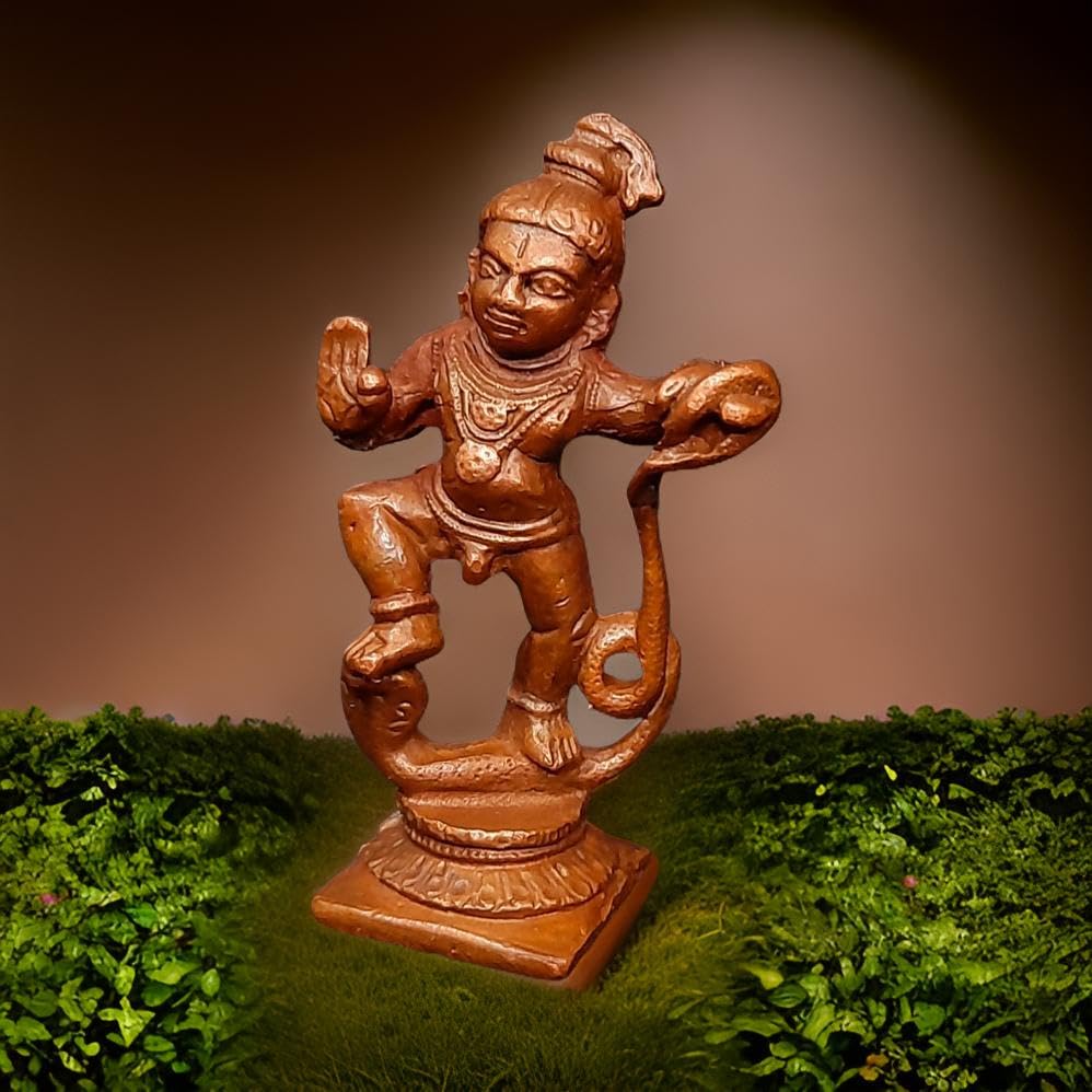 Image of Copper Kalinganarthana Krishna Idol 2.0 in | 40g