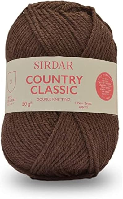 Sirdar Country Classic DK Double Knitting, Chocolate Brown (854), 50g