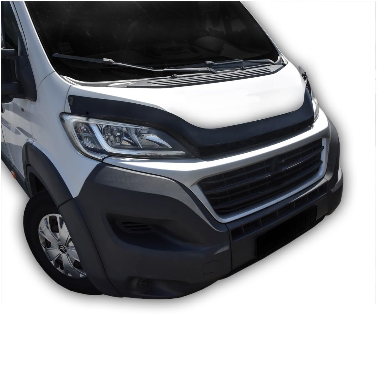 SCOUTT Motorhaubenschutz passend für FIAT Ducato ab 2014, Windabweiser Insektenschutz Steinschlagschutz Passform Schwarz