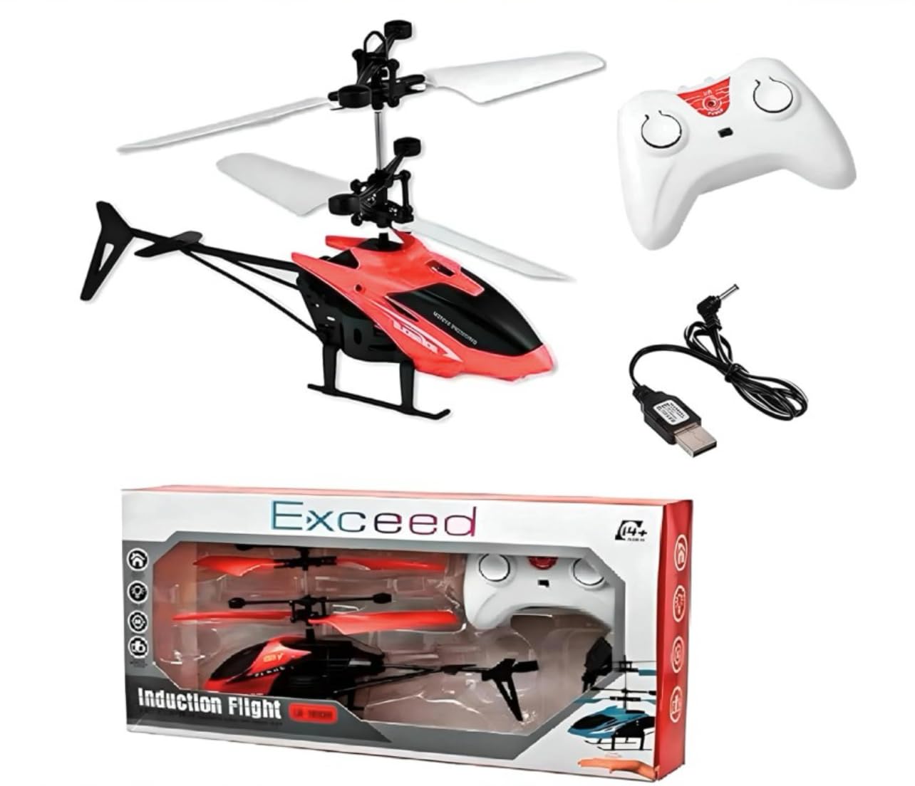 KID KRAZE® Remote Control Helicopter with USB Chargeable Cable for Boy and Girl Helicopter with Unbreakable Dual Rotating Blades, Helicopter Flying Toy,Red (B0DBHX4R9X) Amazon Price History, Amazon Price Tracker