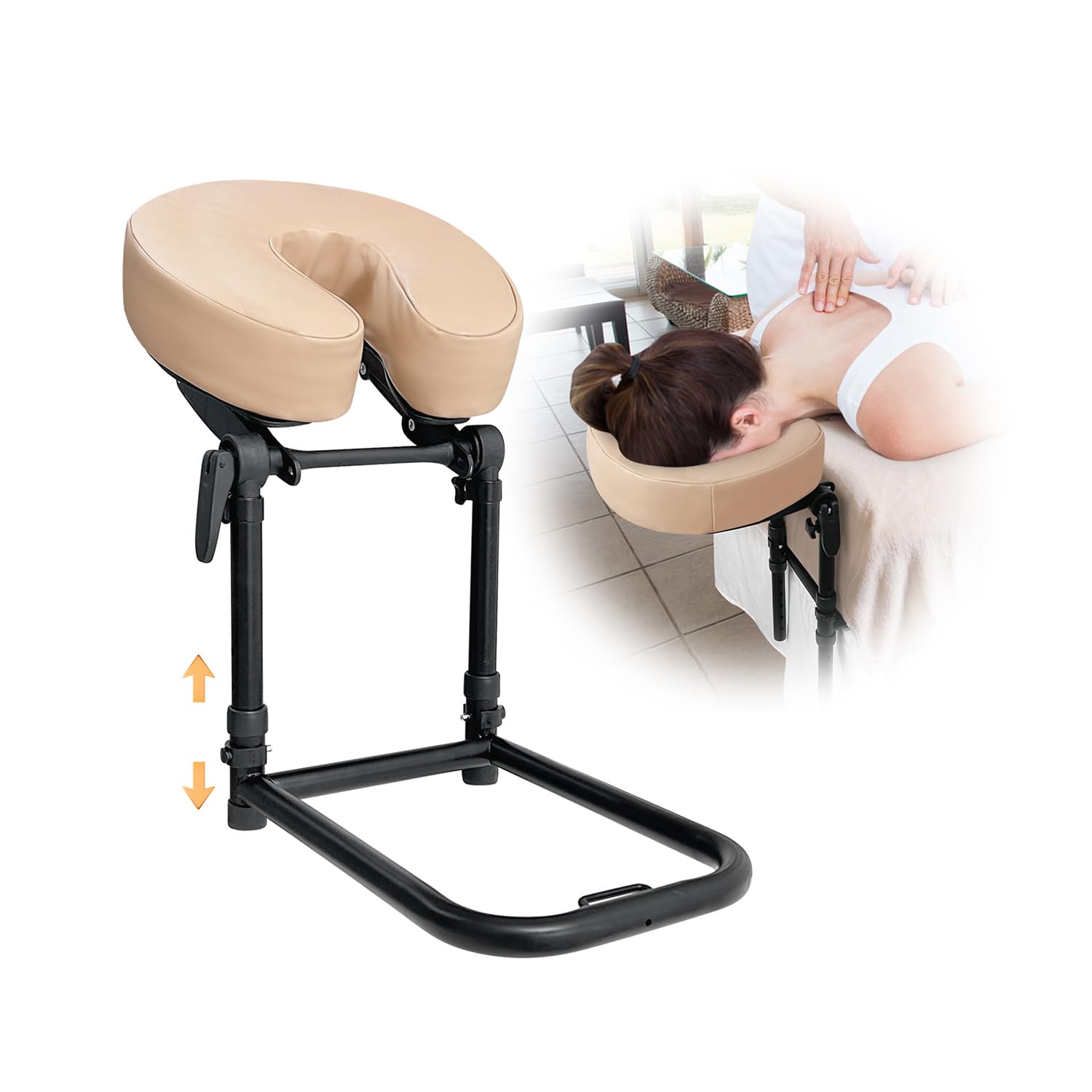 Massage Headrest for Bed Face Cradle Home Mattress Top Massage Kit Face Down Pillow Massager Head Rest for