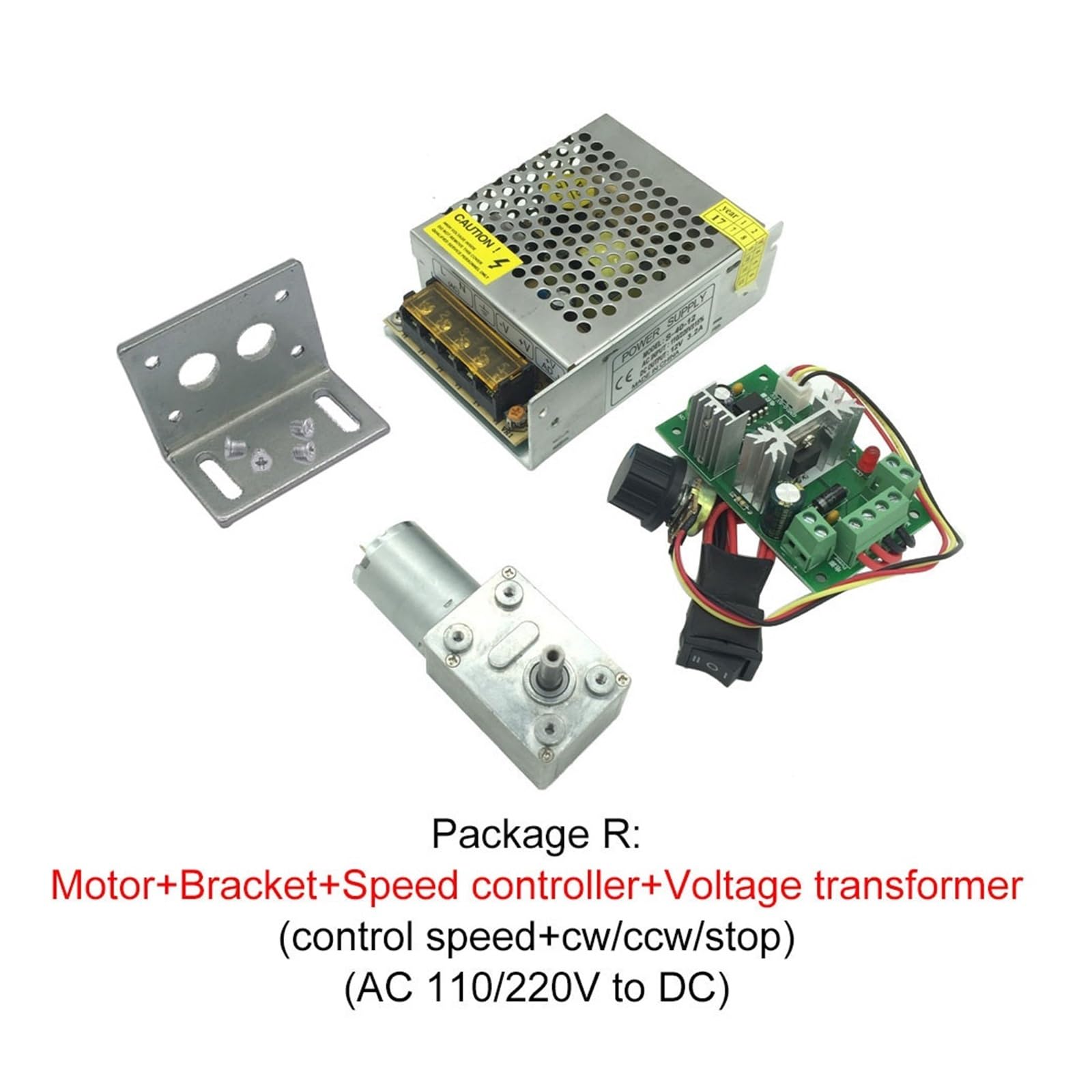 Worm Gear Electronic Starter Reducer DC High Torque Electronic Starter Metal Gear Self Lock Package J 12V 66rpm