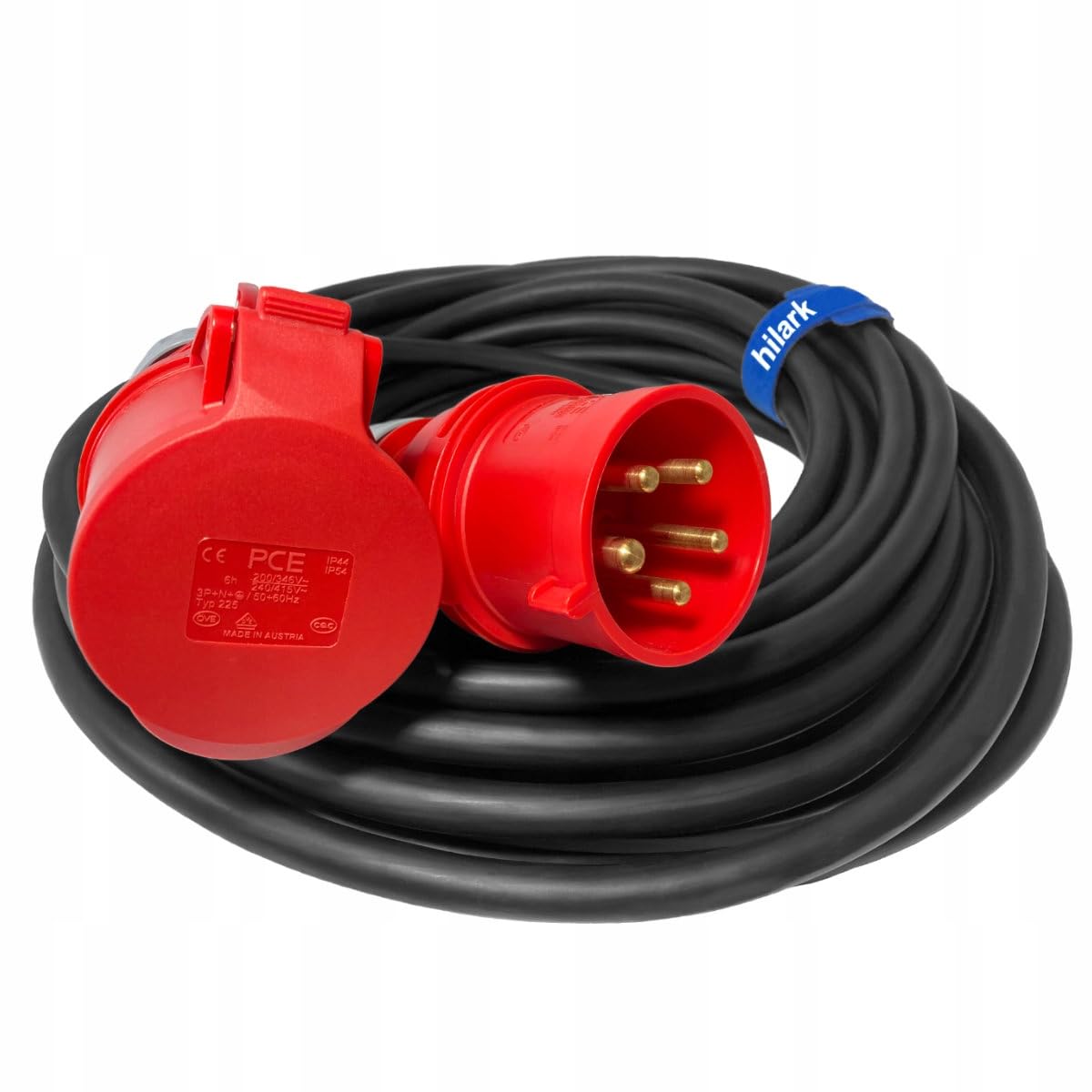 Hilark Cable Tech Przedłużacz przejściówka guma H07RN-F 5x2,5 adapter siłowy 32A na 16A 20m
