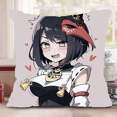 SYYNB Gefülltes Kissen mit Spielcharakter für Impact Kujou Sara 60 * 60CM, Wurf Kissen Dekor für Home Sofa Bettwäsche mit Unsichtbarem Design für Anime Fans,21 SYYNB Gefülltes Kissen mit Spielcharakter für Impact Kujou Sara 60 * 60CM, Wurf Kissen Dekor für Home Sofa Bettwäsche mit Unsichtbarem Design für Anime Fans,21