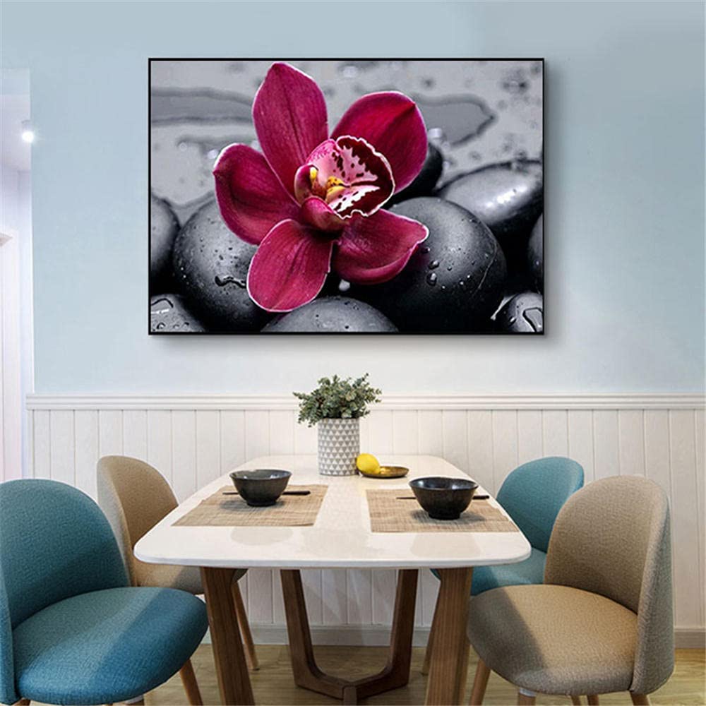 5D Diamant Malerei Set – Große Orchidee, 50x150 Cm, Mit Rund-Diamanten, Komplett Mit Werkzeug, Für Wanddeko