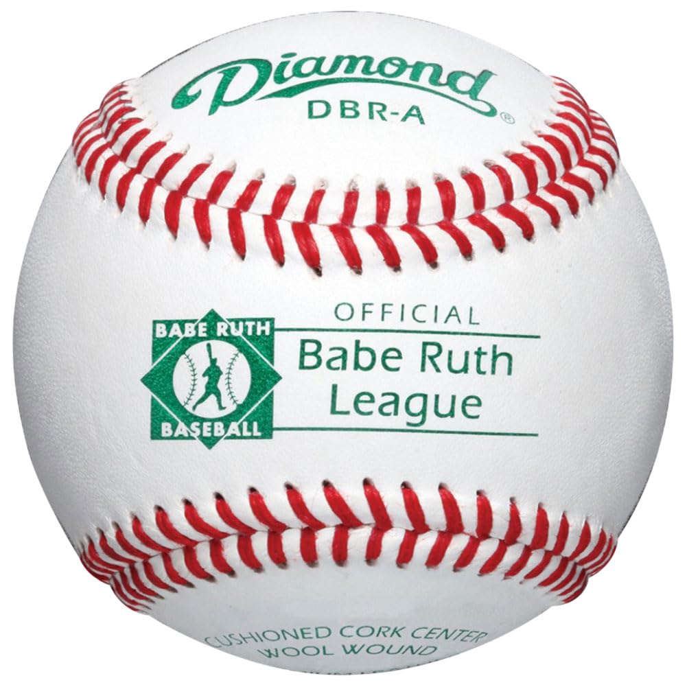 Diamond DBR-A Babe Ruth League Leather Baseballs 12 Ball Pack