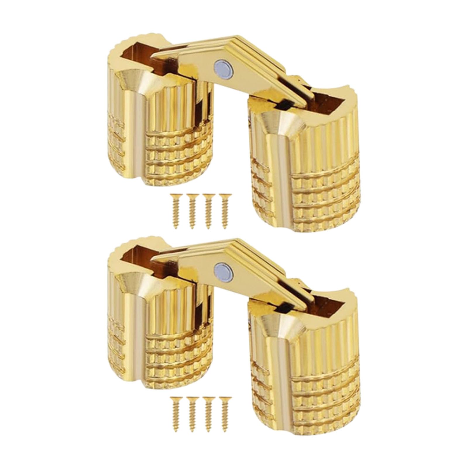 Mekalero 2P Antique Bronze Concealed Hinge 180 Degree Opening Angles Furniture Hinges For Wooden Box Projects Invisible Brasses Hinges