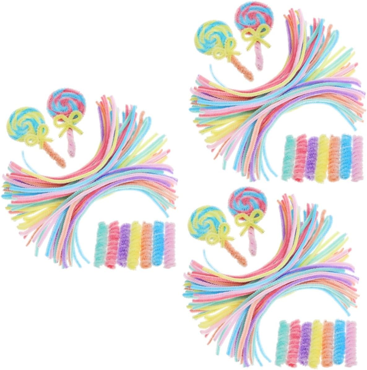 VILLFUL 900pcs Chenille Sticks for Crafts Fuzzy Pipe Cleaners Pastel Macaron Colors for Decorations and Creative Projects Versatile and Craft Supply