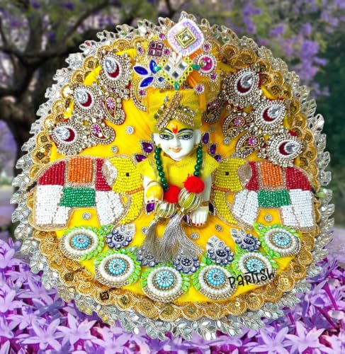 Image of Partish Laddu Gopal Heavy Janamashtmi Dress l Ladoo Gopal Dress l Kanha Ji Dress Size 1 2 4 5 6 (Size 1, M)