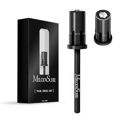 Miniatura 238 de MelodySusie 100 unidades de brocas de uñas, bandas de lijado para taladro de uñas, 120 bandas de lijado de lima de uñas de grano medio para uñas