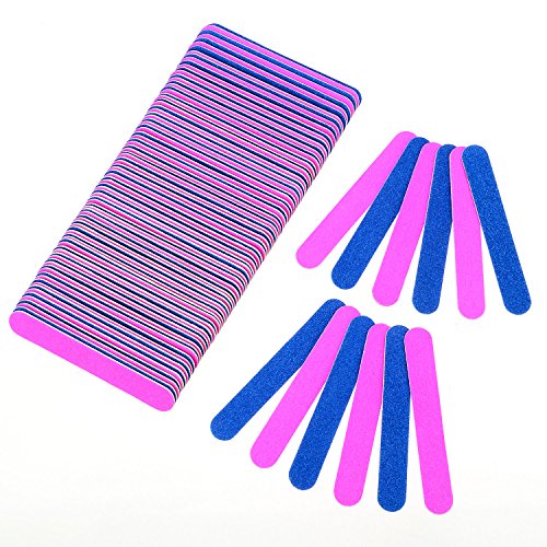 100 Pieces Emery Boards For Nails Disposable Nail Files Double Sided Manicure Tools (2 Inch) #TOP2