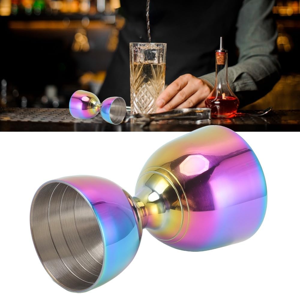 Cocktail Jigger 30/60ml - Stainless Steel Wide Opening Double-Sided Cup Cocktail Liquor Measure Jigger for Bartending & Home Mixology