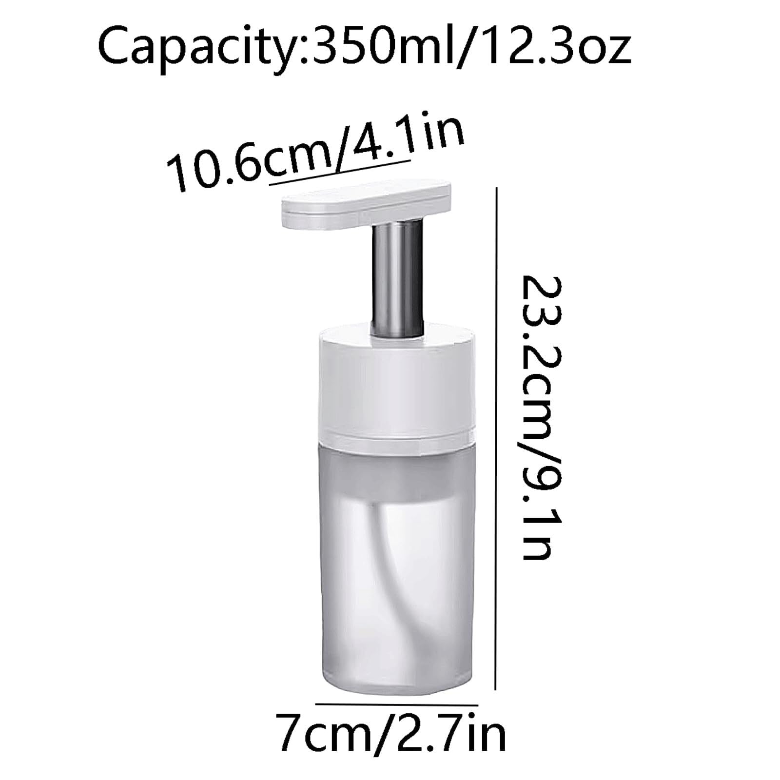 Dispensador Jabon Baño Ducha Dispensador Automático De Jabón Espuma Plástico, Loción para Encimera, Botella Recargable Dosificador Champu