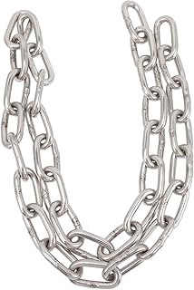 SECFOU Corrente De Balanço De Reboque De Corrente Corrente De Bobina Resistente Corrente De Cachorro Corrente Inoxidável Correntes De Balanço De Serviço Pesado Para Conjunto De