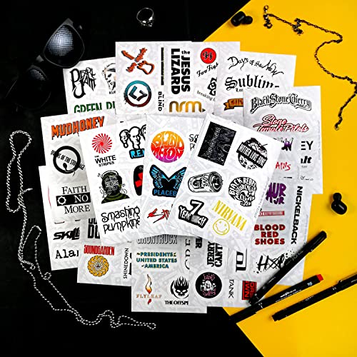 Bulbacraft 104Pcs Grunge Stickers, 90'S Grunge Music, Rock Stickers, Rock Band Stickers, Grunge Gifts For Men And Women, Waterproof Stickers, Guitar Stickers, Music Stickers #TOP4