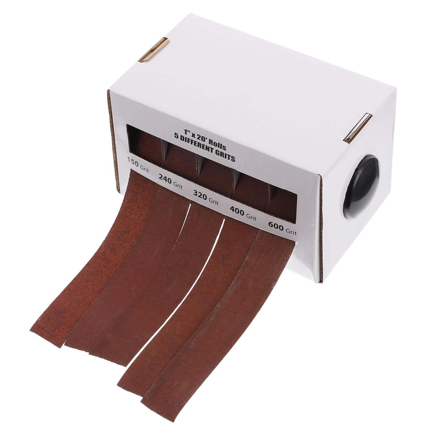 Hemobllo Boxed Drawable Abrasive Assorted Emery Cloth Roll for Sanding Static Sandpaper for High Speed Polishing for Woodworking