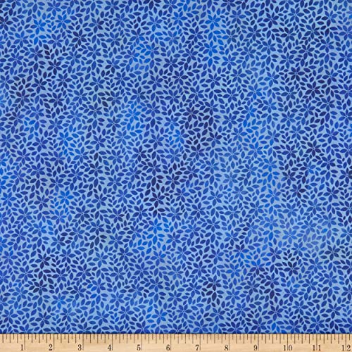 In The Beginning Fabrics in The Beginning Rainbow of Jewels Blossoms Fabric, Blue