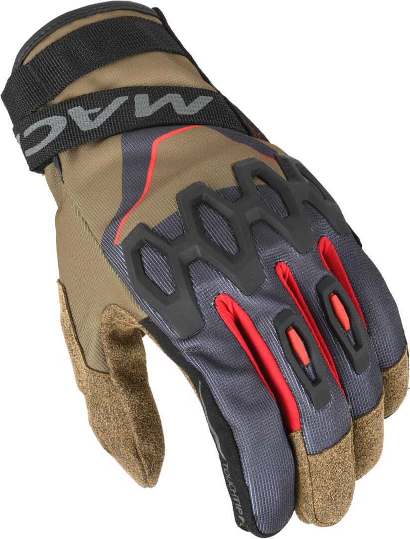Macna Men's Black/Brown Zairon Motorcycle Gloves