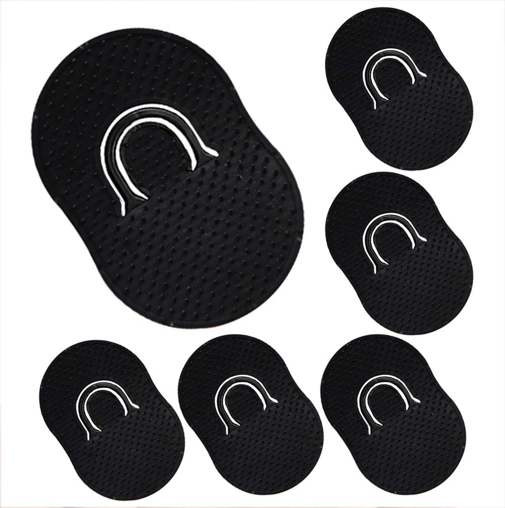 6 PCS Pocket Palm Combs, Portable Mens Hair Brush, Shampoo Combs Pocket Scalp Massager Brush, Soft Palm Brush for Men Short Hair, Black