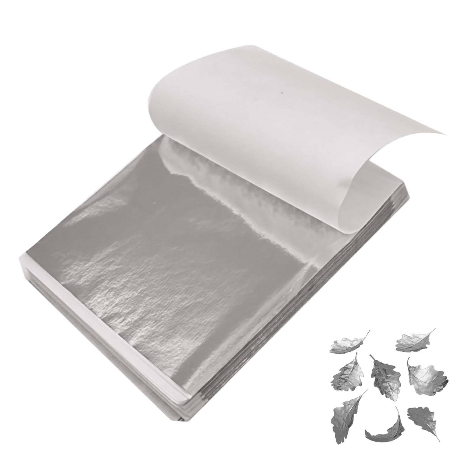 100 hojas de imitación de pan de oro, 8 x 8,5 cm, hoja de imitación de oro, hojas de oro para manualidades, lámina de metal para proyectos de arte, manualidades, decoración de muebles