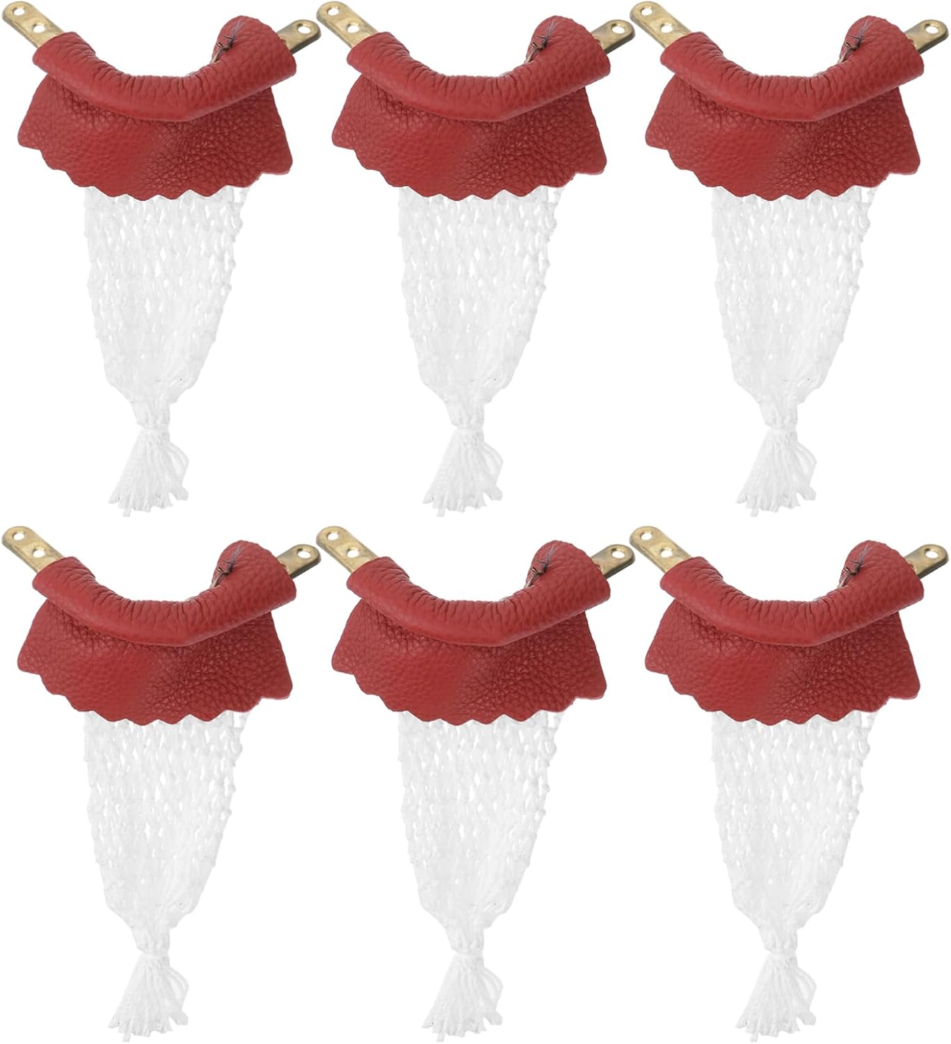 HANABASS Luxury Billiard Net Bag for Pool Table 6 Pockets Set Leather Material Snooker Pockets Replacement