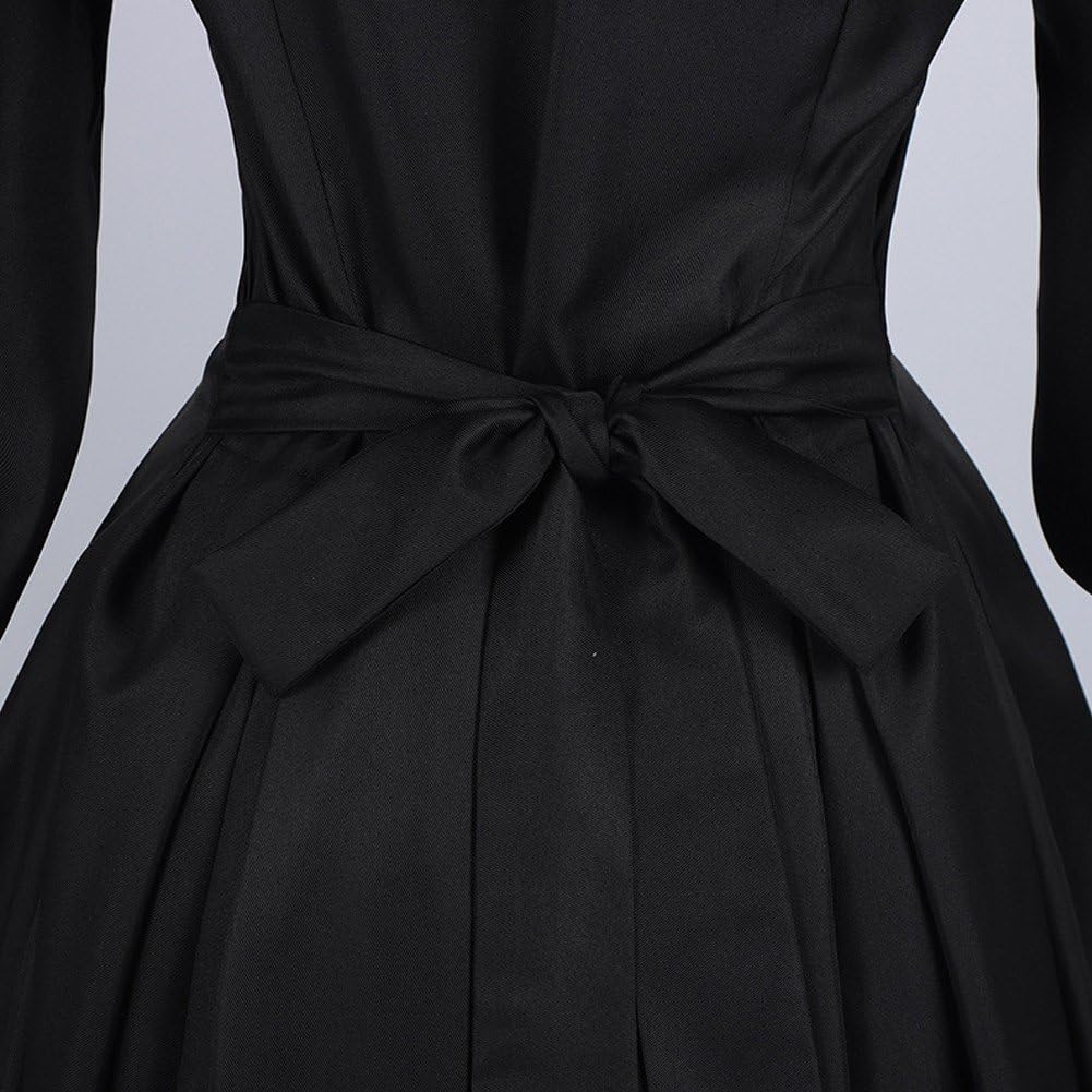 Wudaizhi Conjunto De Disfraz De Aterradora para Mujer, Vestido De Elegante para Adultos, Disfraz Religioso De Sacerdote para Halloween, Carnaval Y Fiesta De Cosplay.