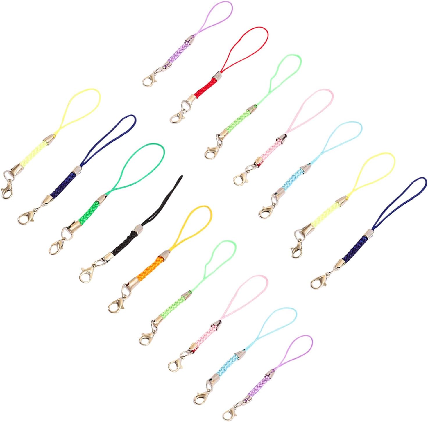 Beaupretty 15pcs Lobster Clip Phone Strap Decorative Lanyard Rope Metal
