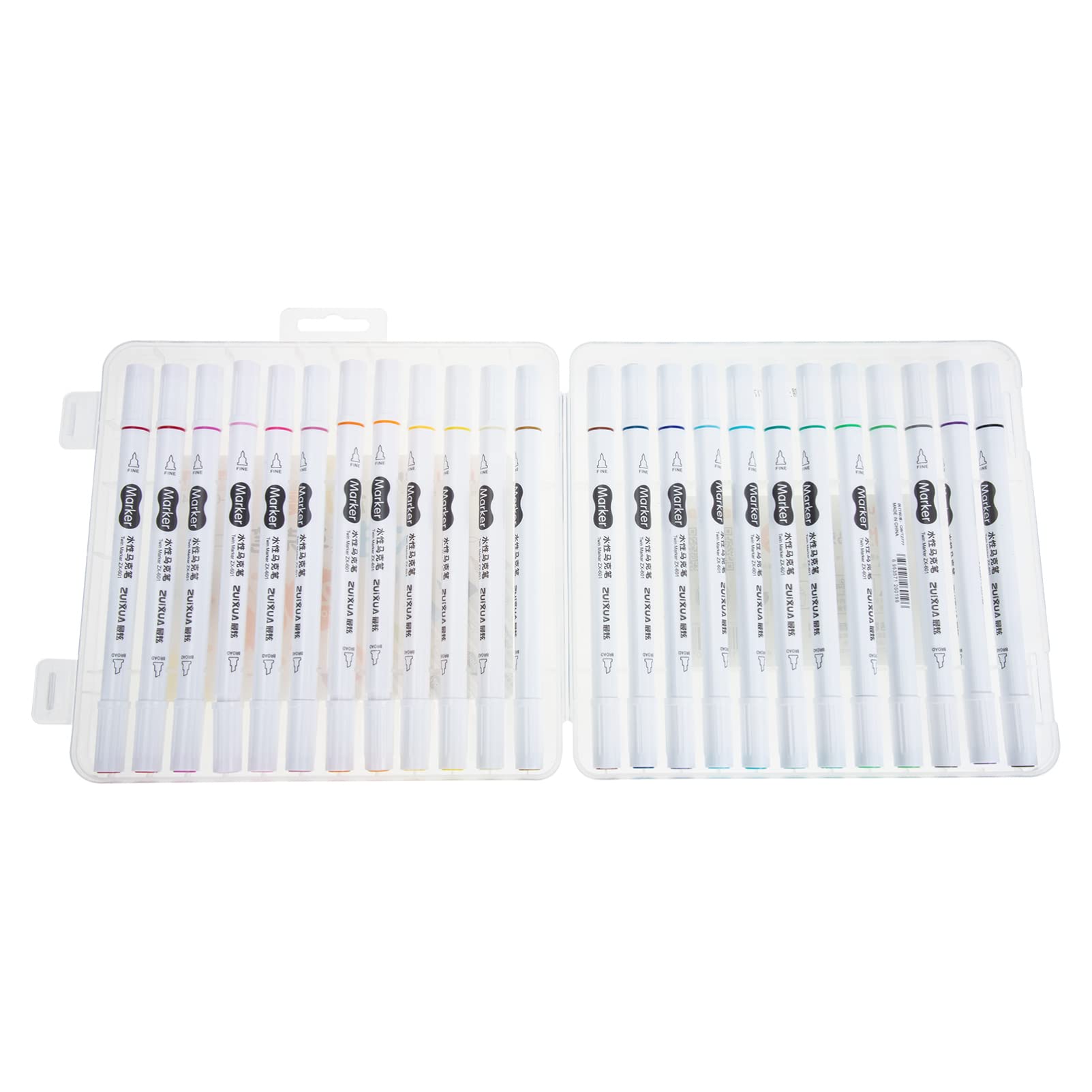 HEALLILY 1 Set Paint Pens 24 Colors Double- end Paint Markers for Stone Rock Craft DIY Wood Slices Easter Egg Ceramic Pumpkin Decorating Kit Art Painting Style 2-image-20