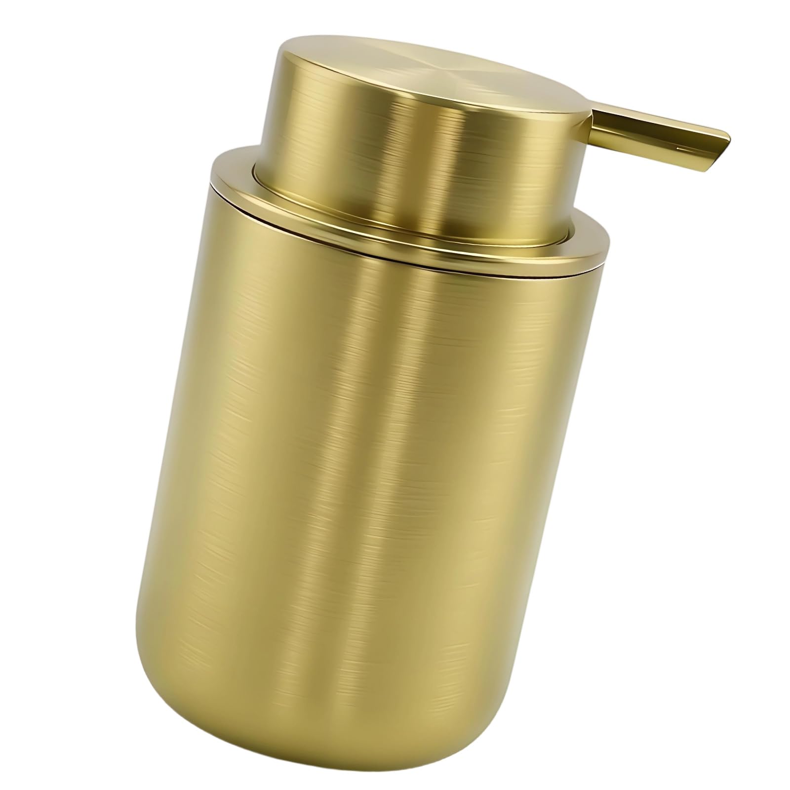 Modern Soap Dispenser Easy to Press Stainless Steel Refillable Lotions for Kitchen & Bathroom Countertop Liquid Hand Soap