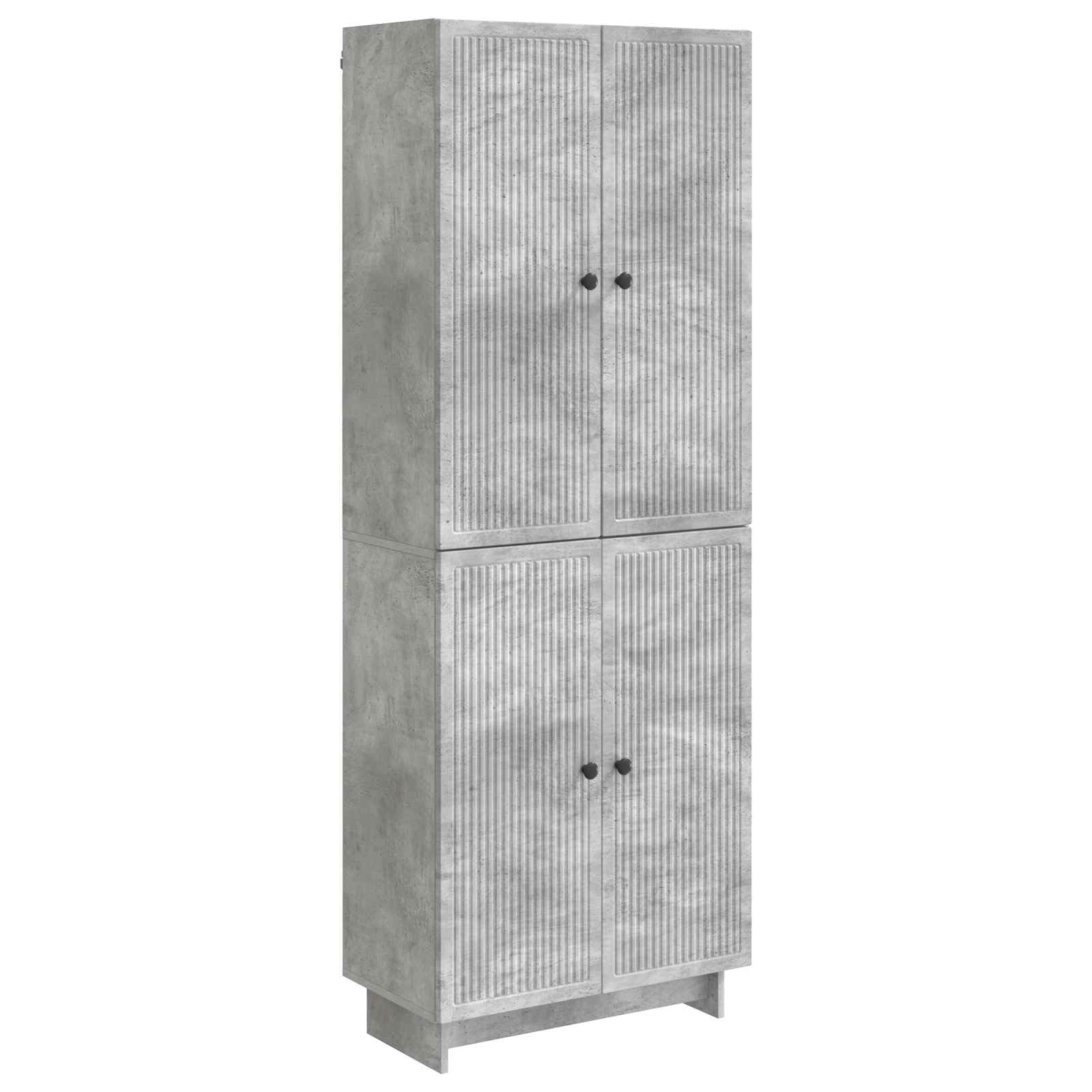 Armarios de madera gris hormigón para organizar y dar estilo a tu salón o comedor
