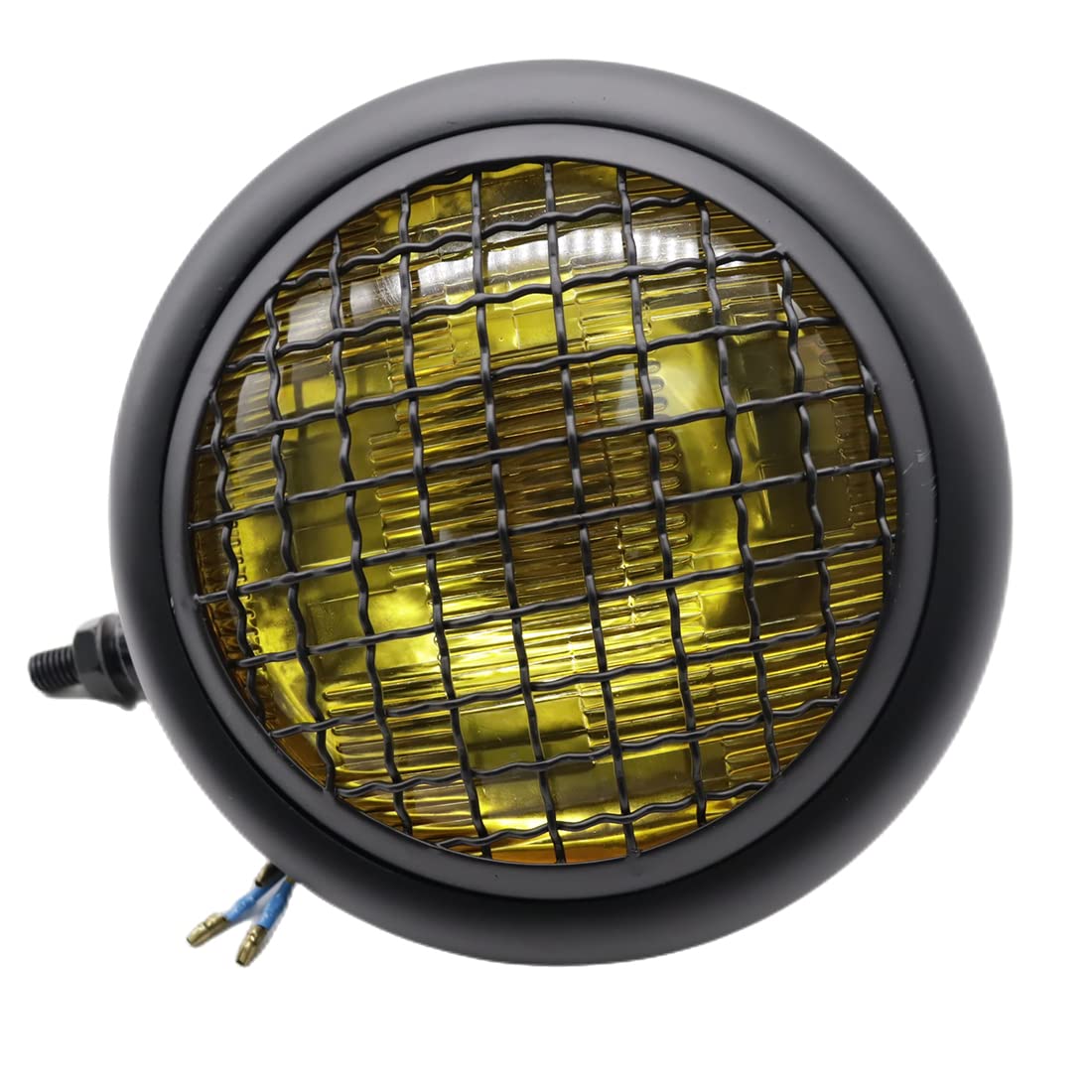 Amazon.co.jp: 汎用 LED オートバイヘッドライト復古丸網グリルランプ
