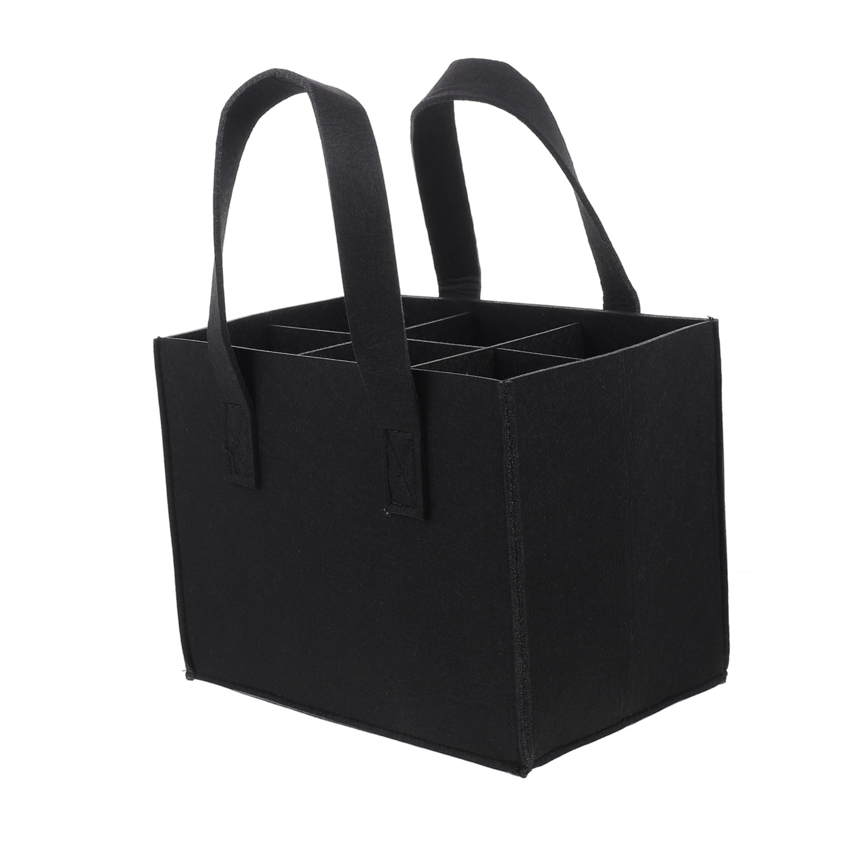 KICHOUSE Divided Wine Bottle Storage Bag Portable Felt Carrier for Bottles Stylish Red Wine Tote with Removable Partition for Safe Transport and Storage Bag