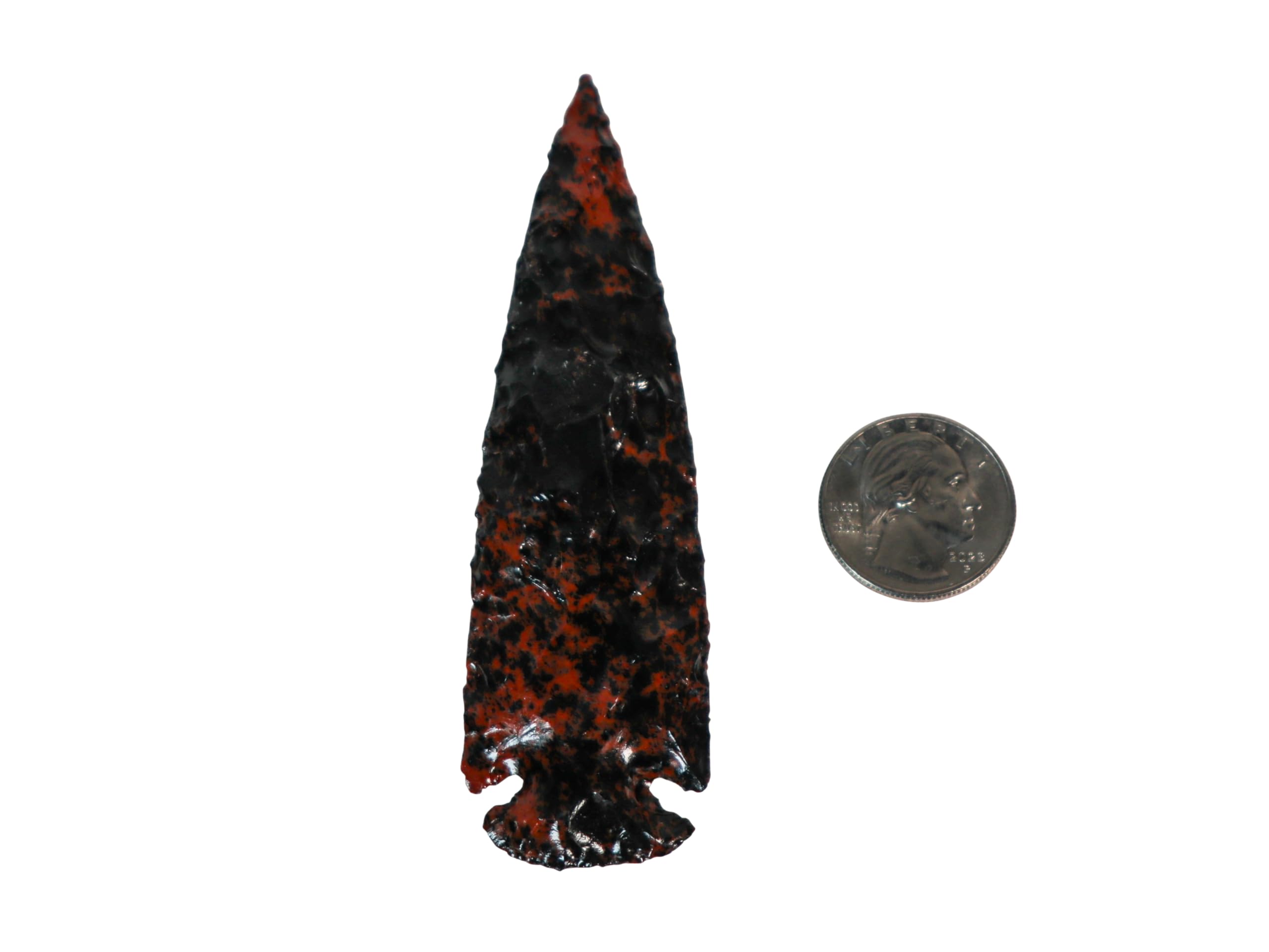 One (1) Mahogany Obsidian Arrowhead: 4