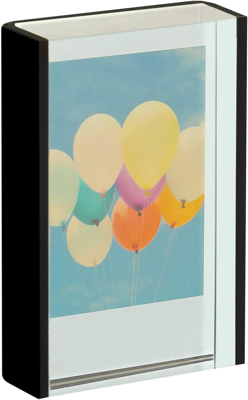 WINKINE Instax Film Frame, Acrylic Frameless Floating Frame Desktop Sliding Small Photo Frame for Fujifilm Instax Mini 90 70 25 9 8 8+ 50S, Instax SP-2, Polaroid PIC-300 Z2300 Film