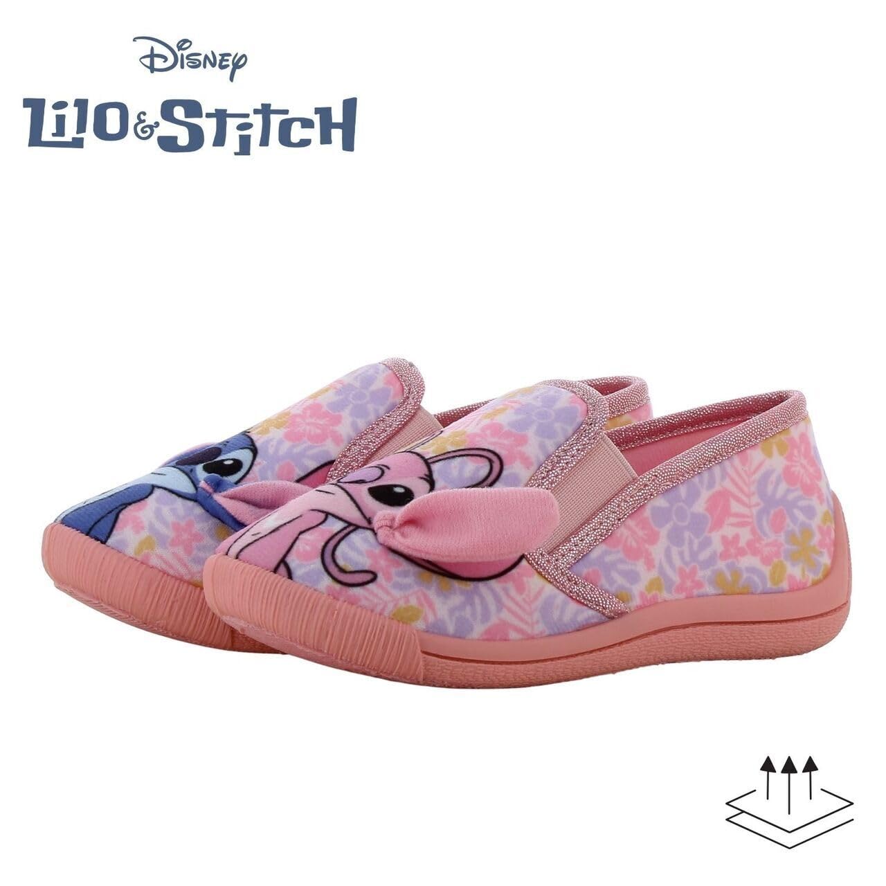Leomil Lilo & Stitch Girls Chaussons Pantoufles Enfants, Idéal pour la maison et la Maternelle