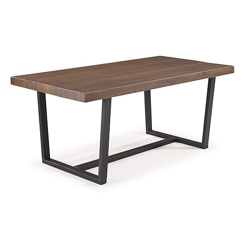 Durango Distressed Solid Wood Dining Table, 72 Inch, Mahogany
