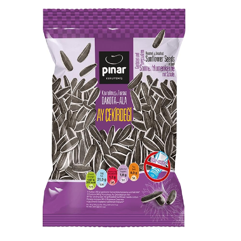 Pınar Kavrulmuş Ala Ayçekirdeği Tuzsuz 200 gr Şeffaf