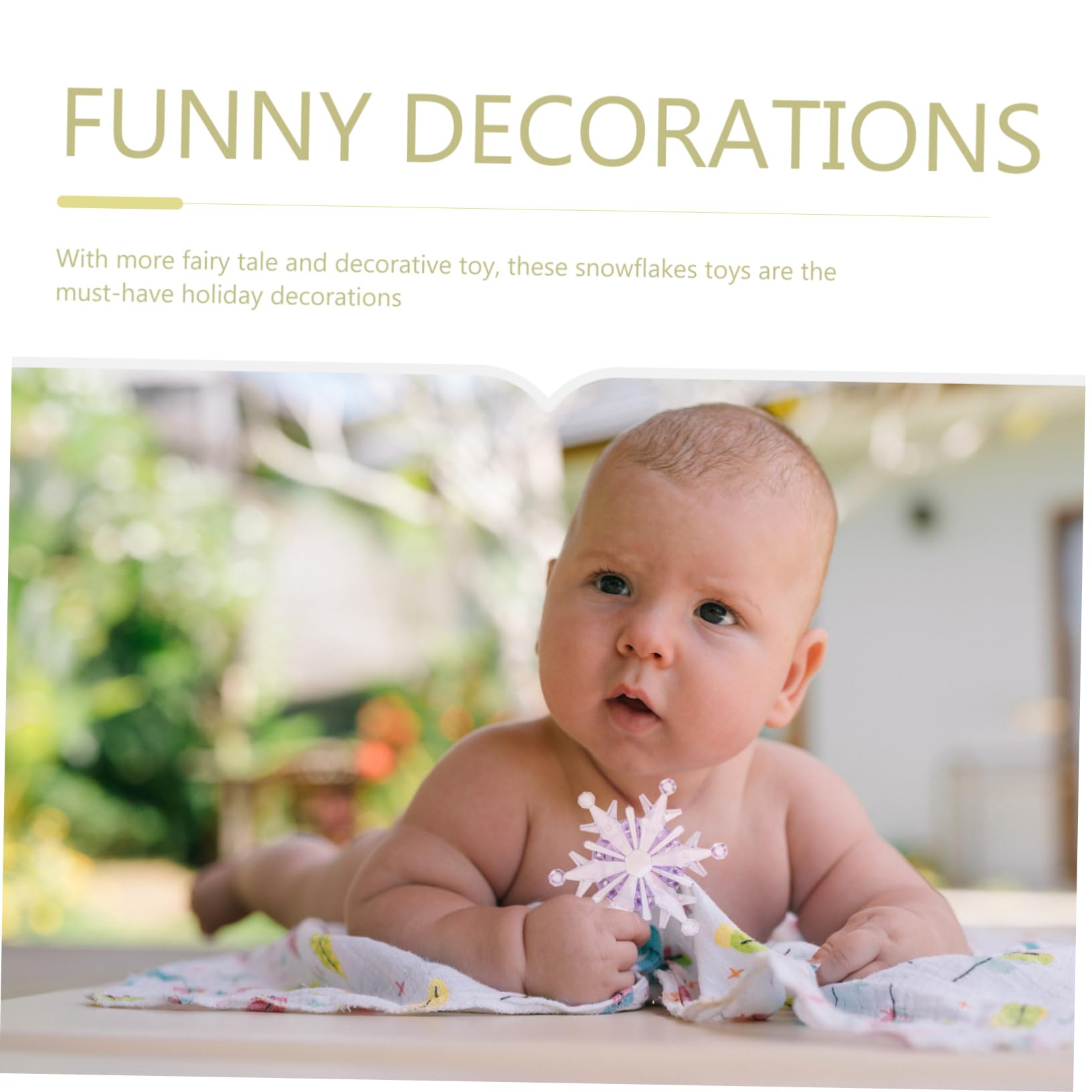 Mikinona Snowflakes for Crafting Acrylic Creative Toys 350g Bag Fairy Tale Scene Decorations Holiday Decorations Toys