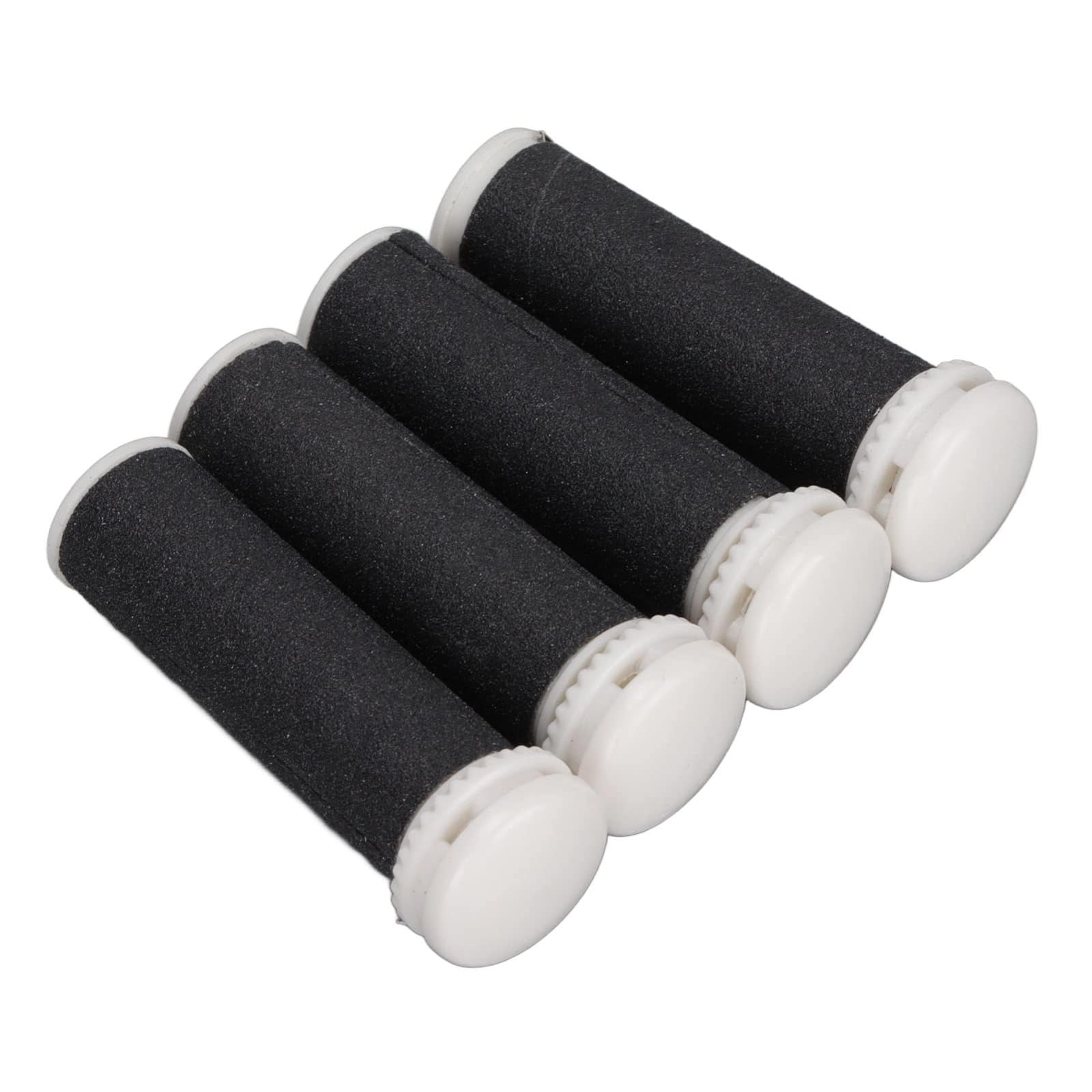 4 Pack Replacement Roller, Electric Foot File Replacement Rollers, 5X Super Coarse and 5X Regular Coarse Refill Heads for Dry Cracked Heels, at-Home Pedicure Kit
