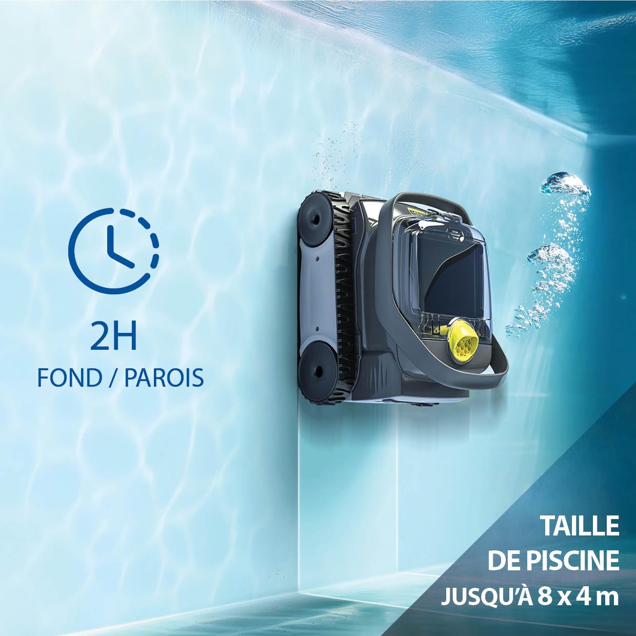 Zodiac Pixel OP32. Robot Nettoyeur de Fond sans Câble. Piscines jusqu'à 32m²