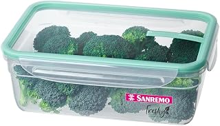 Sanremo - Pote Plástico Hermético de 2,5 Litros e Tampa com Travas, Linha Freshy