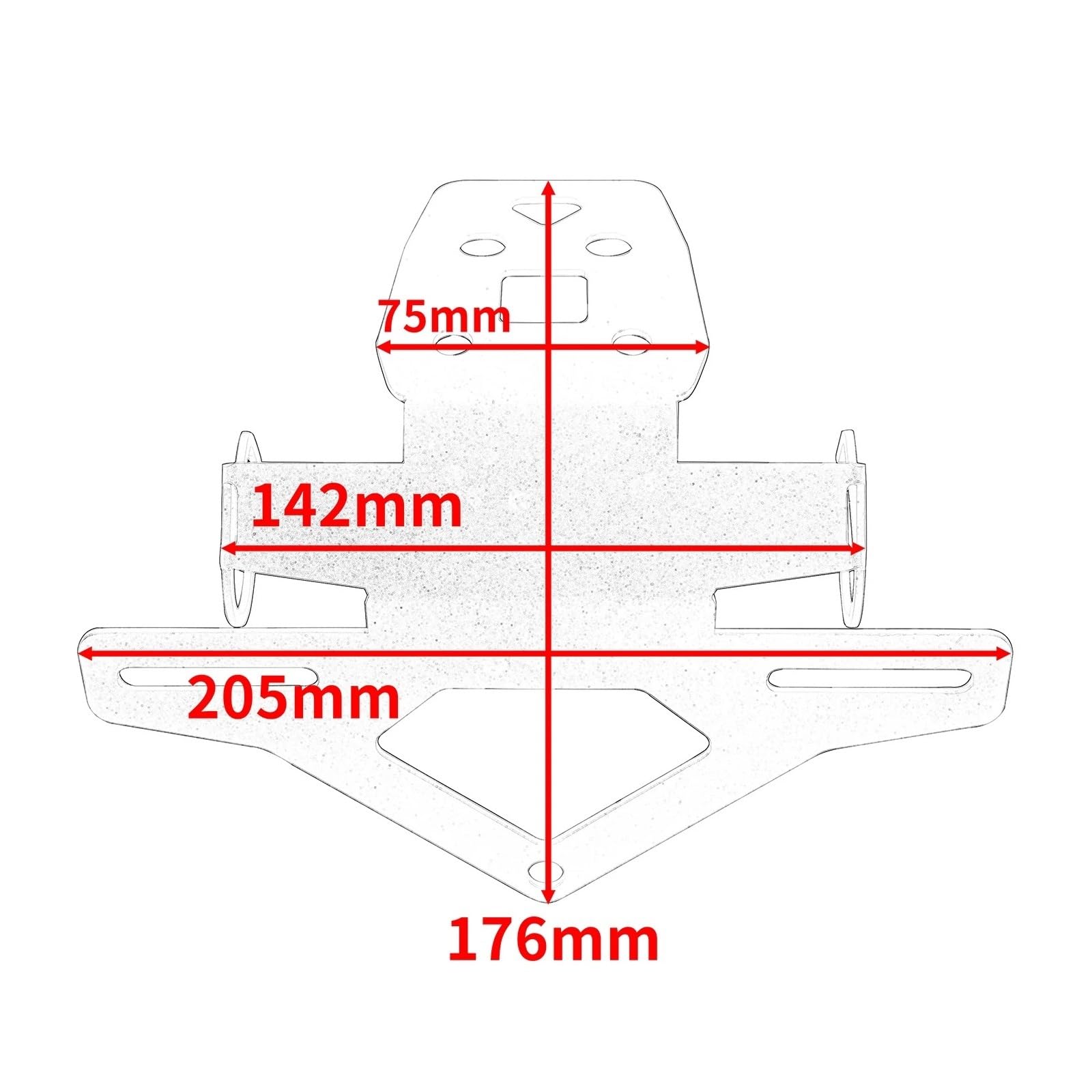 Per Kawasaki ZX-4R/RR 2023-2025 Portatarga Moto Posteriore Coda Corta Tidy Eliminator Kit Moto Supporto Targa