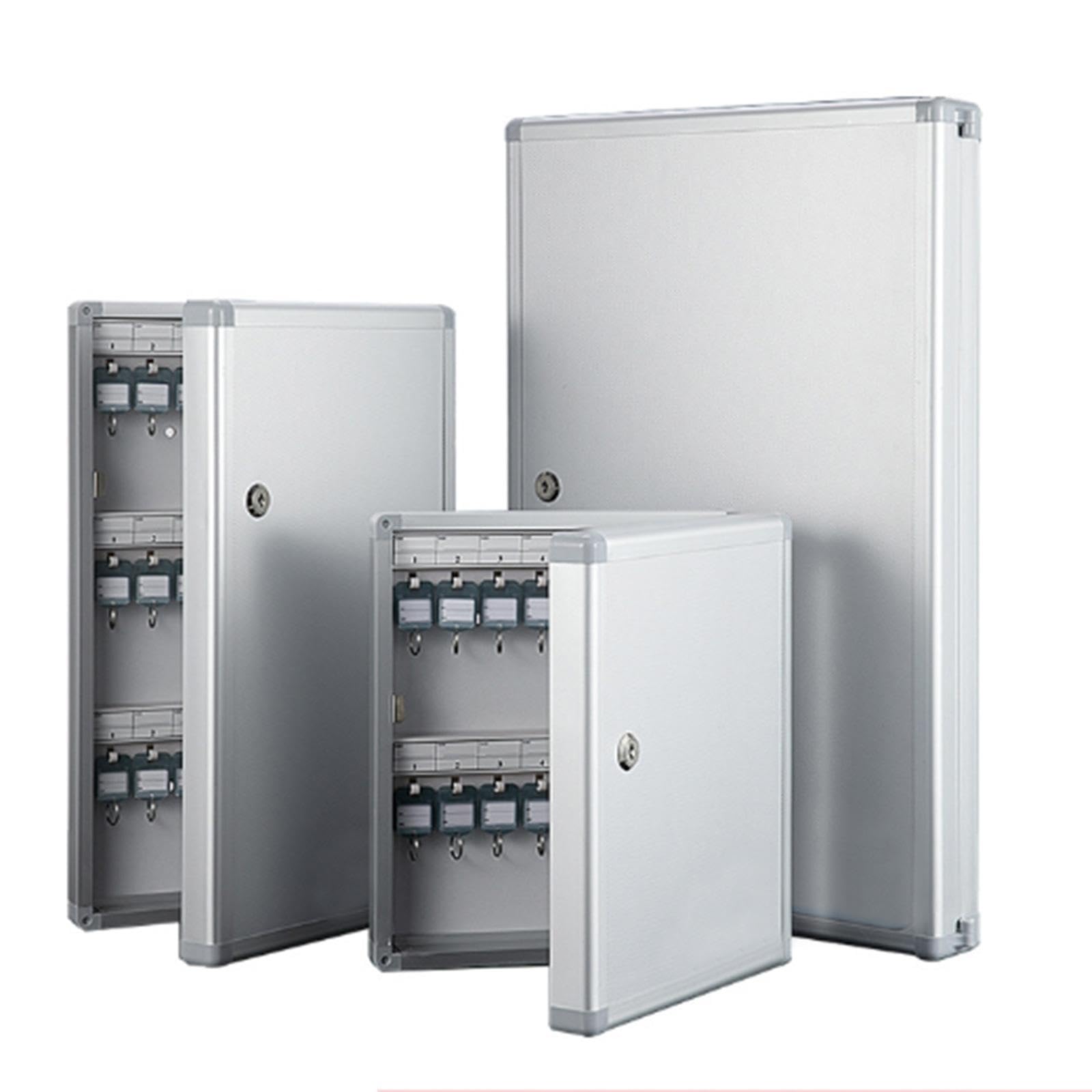 Boîte à Clés Organisateur Mural Coffre de Rangement à Clés Sécurisé avec Serrure Index Amovible et Étiquettes en Alliage d'Aluminium Adaptée pour, Position des 32 touches