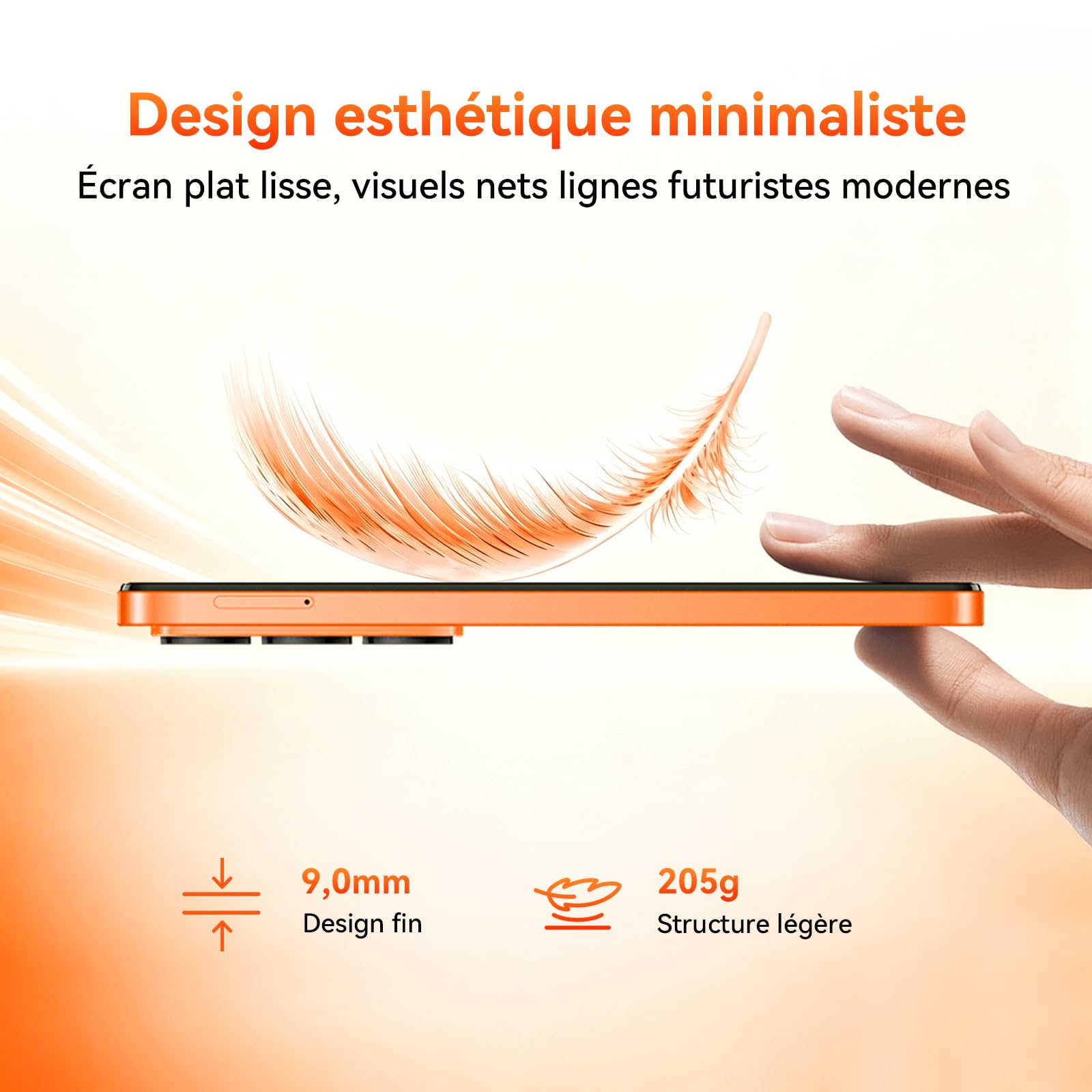 Blackview Wave 10C Telephone Portable 6,88" HD+, Smartphone Android 16, 16+32Go (ext 1To), Double SIM, 5000mAh, 32+13MP, Face ID/GPS/OTG, Compatible Orange, SFR, Bouygues, Free Mobile – Noir