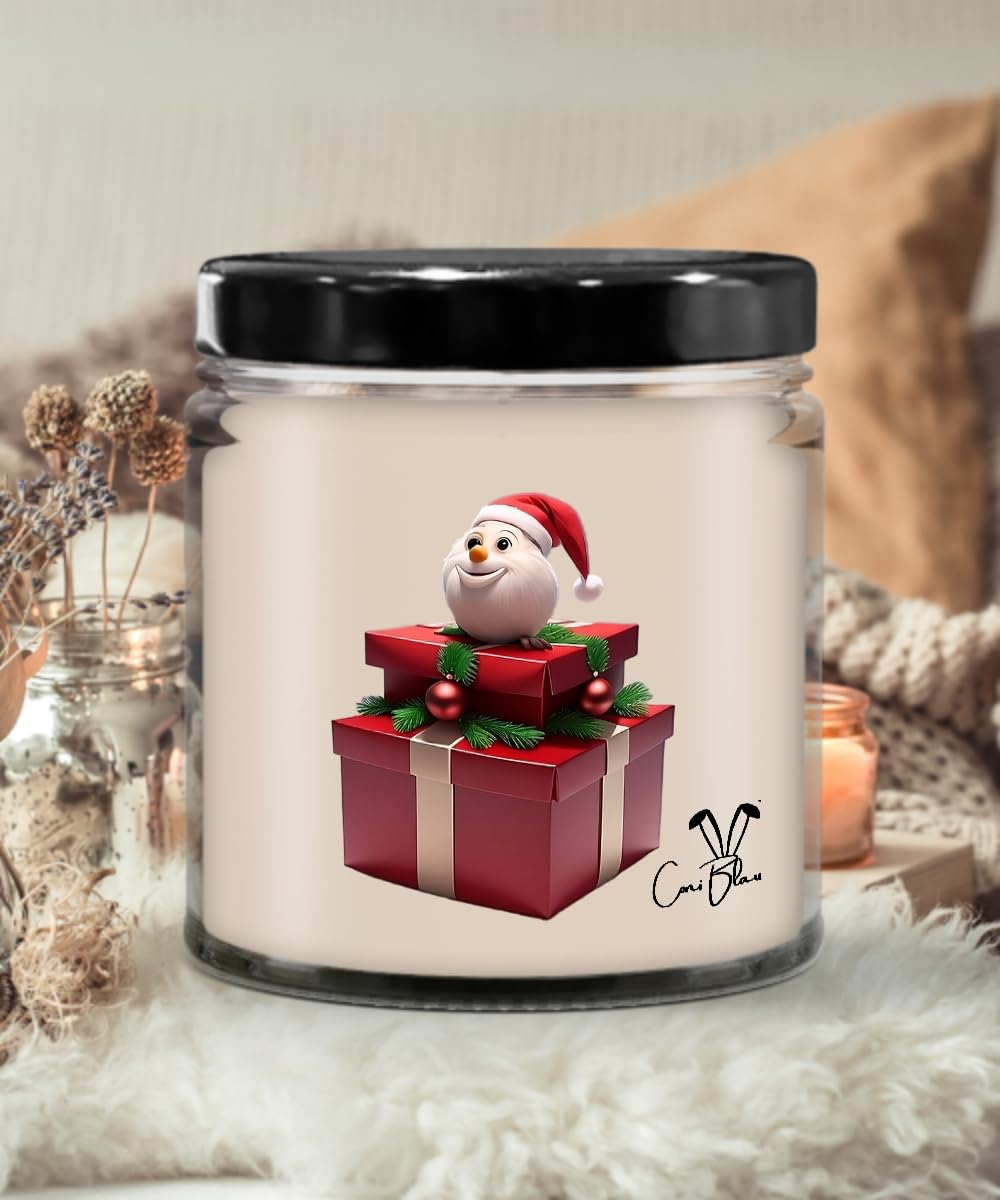 Coni Blau Christmas Candle with Santa Christmas Red Box