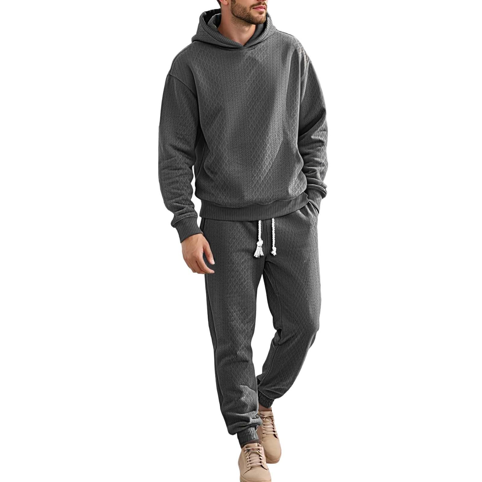 Sudadera para hombre, holgada, informal, deportiva, manga larga, jacquard, con capucha, ropa de calle, uso diario, trotar