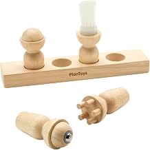 PlanToys Sensory Explorer Set for Toddlers 3Y+ | Montessori Wooden Tactile & Textured Rollers | Fine Motor Skills, Sensory Play & Imaginative Learning Toy for Kids