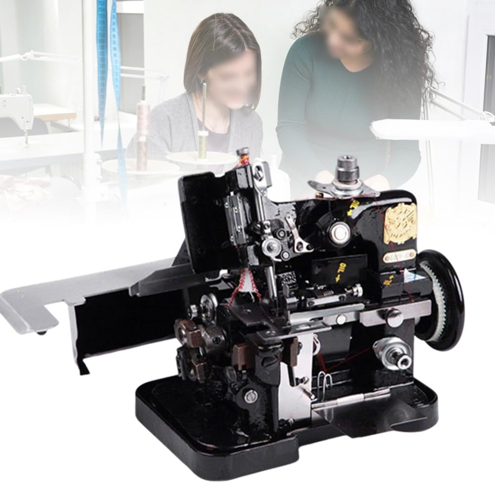 ShaiVrissian Desktop Three Thread Overlock Sewing Machine,Serger Overlock Machine,Auto Fabric Trimming,3000 Spm,Skip-Stitch Prevention,For Thin Medium Fabric and Custom Clothing Making Black