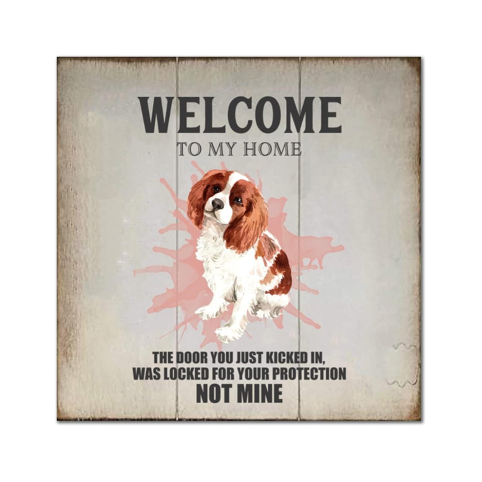 Plaque en bois Welcome to My Home de 30cm pour décoration murale